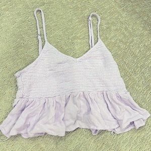 purple crop top